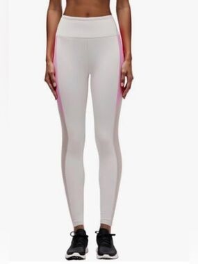 Reebok Lux High-Rise Tight Leggings Women’s Small Gray Pink Colorblock NWT